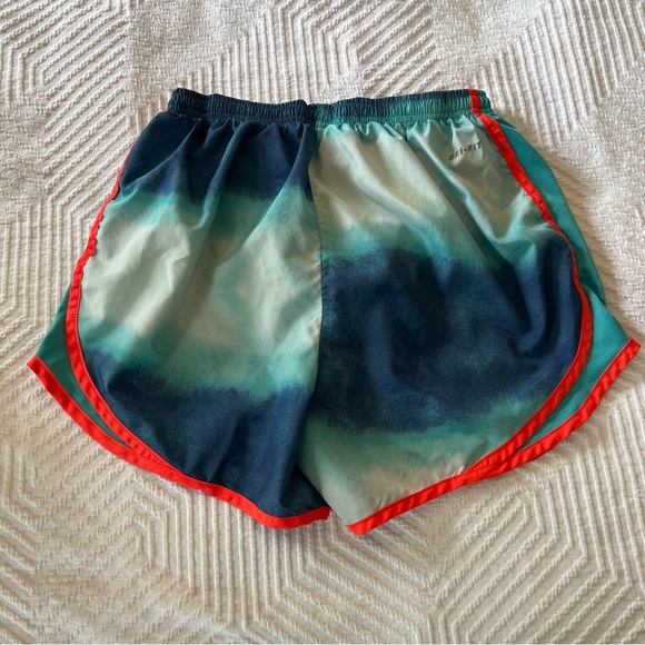 Nike Women's Dri-Fit Running Shorts Small White/Blue/Green Brief Lining EUC - Picture 5 of 6